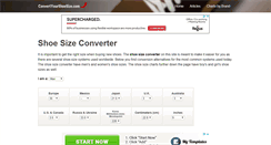 Desktop Screenshot of convertyourshoesize.com
