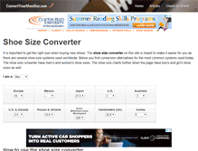 Tablet Screenshot of convertyourshoesize.com